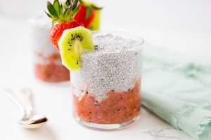 Chia Seed Pudding with Strawberry Kiwi Compote - Dr. Tricia Pingel