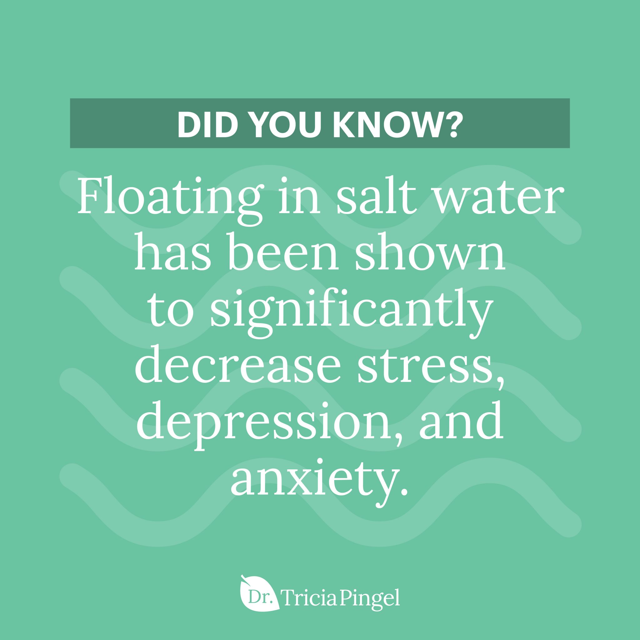 Salt float therapy - Dr. Pingel