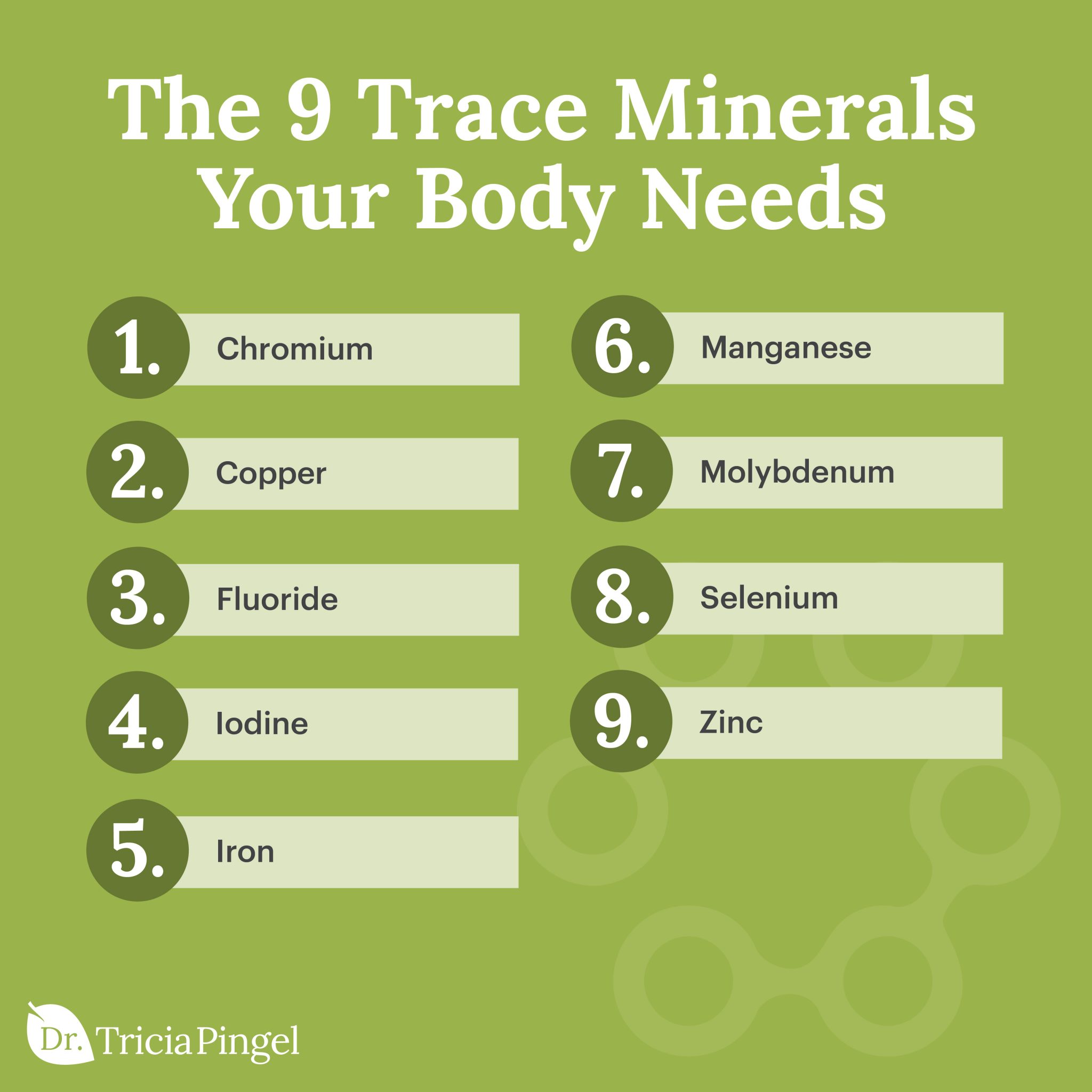Trace minerals benefits - Dr. Pingel